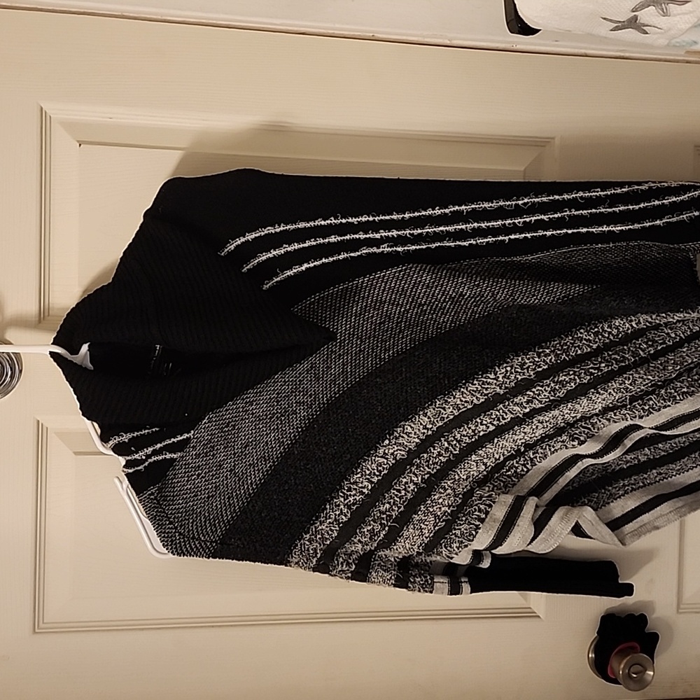 Turtleneck poncho sweater